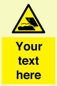 Custom Warning submerged objects in watercraft areas